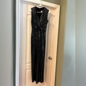 Black sequin pantsuit
